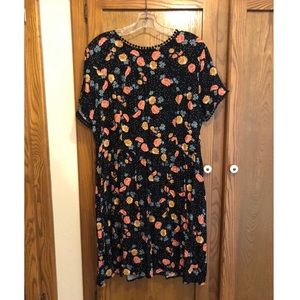 Xhilaration Black floral dress Size XL